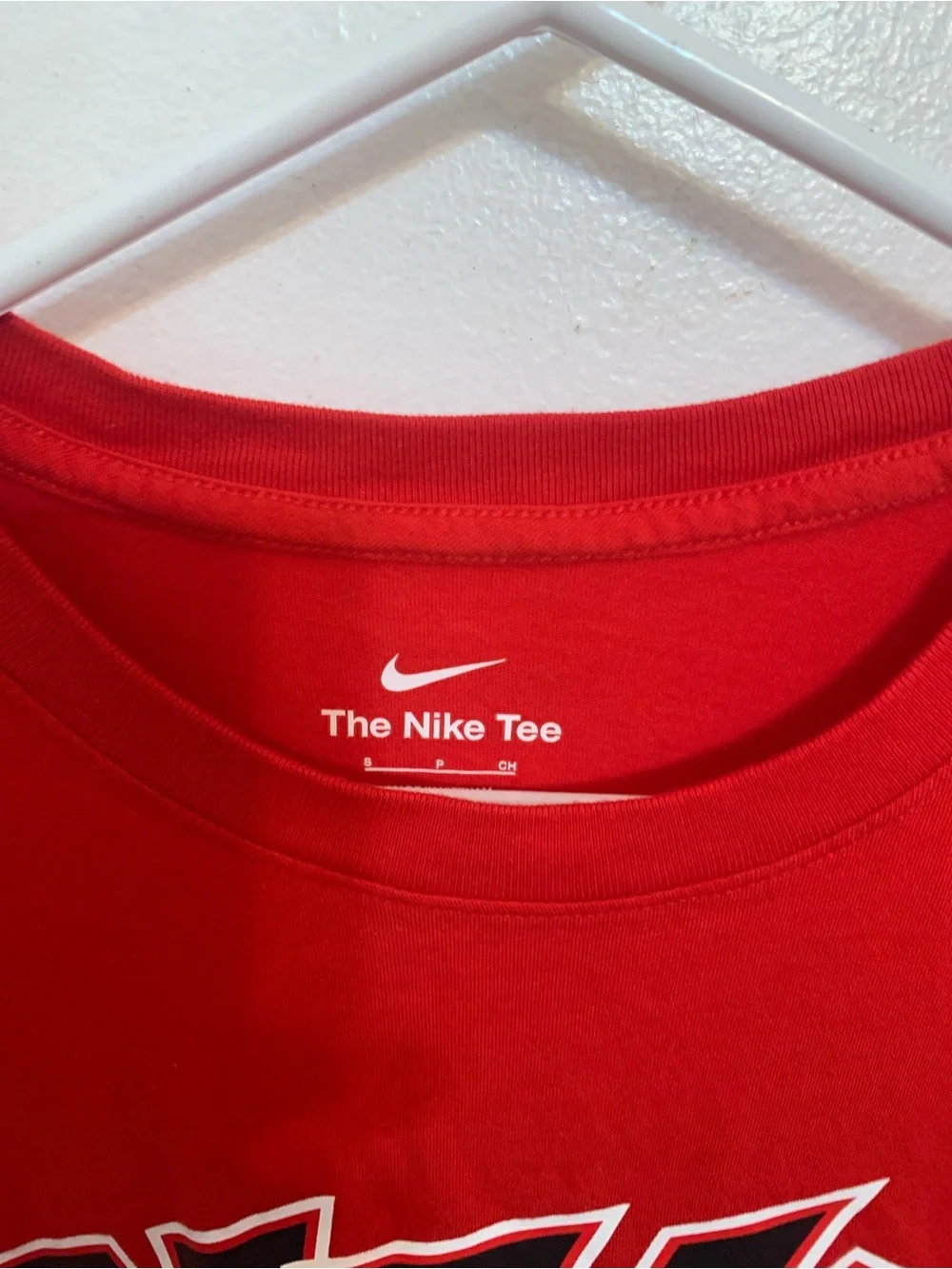 Nike Red Short-Sleeve Graphic Tee with Black & Gold Accents